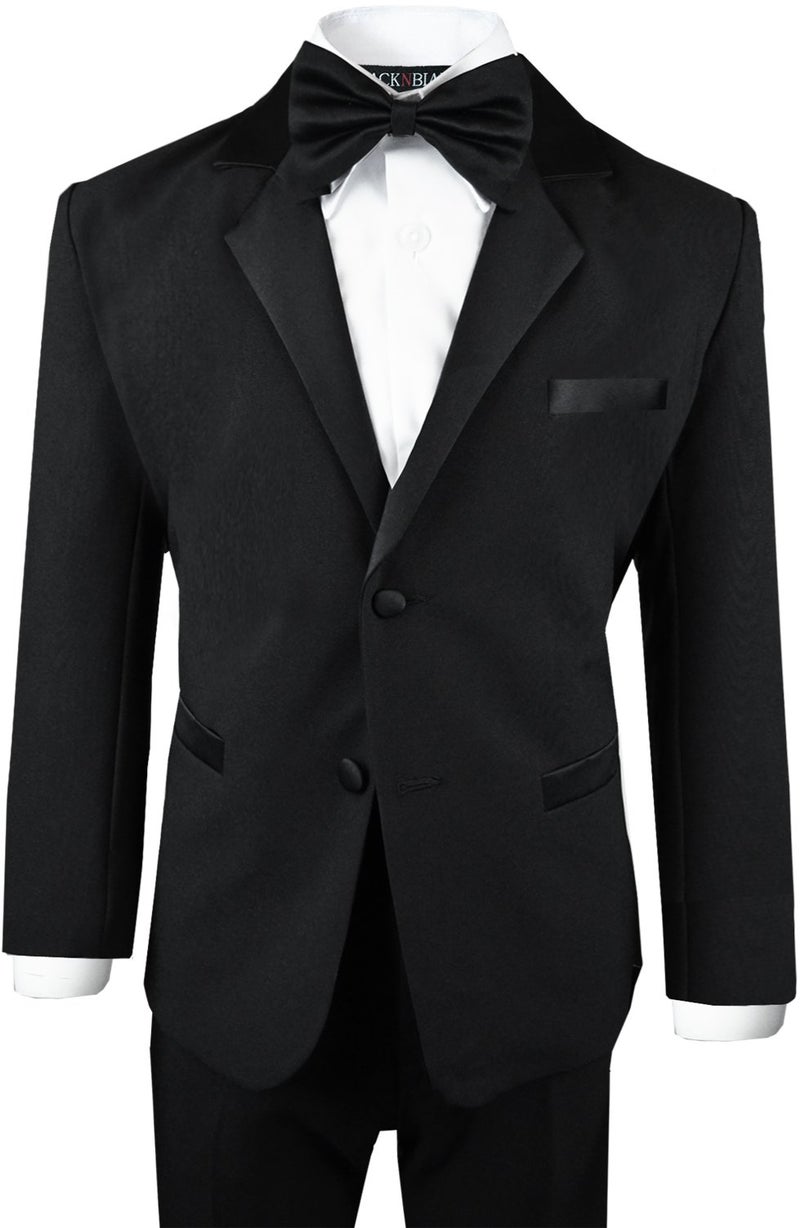 Black n Bianco Boys Tuxedo in Black Dresswear Set Size 18 - Image 1